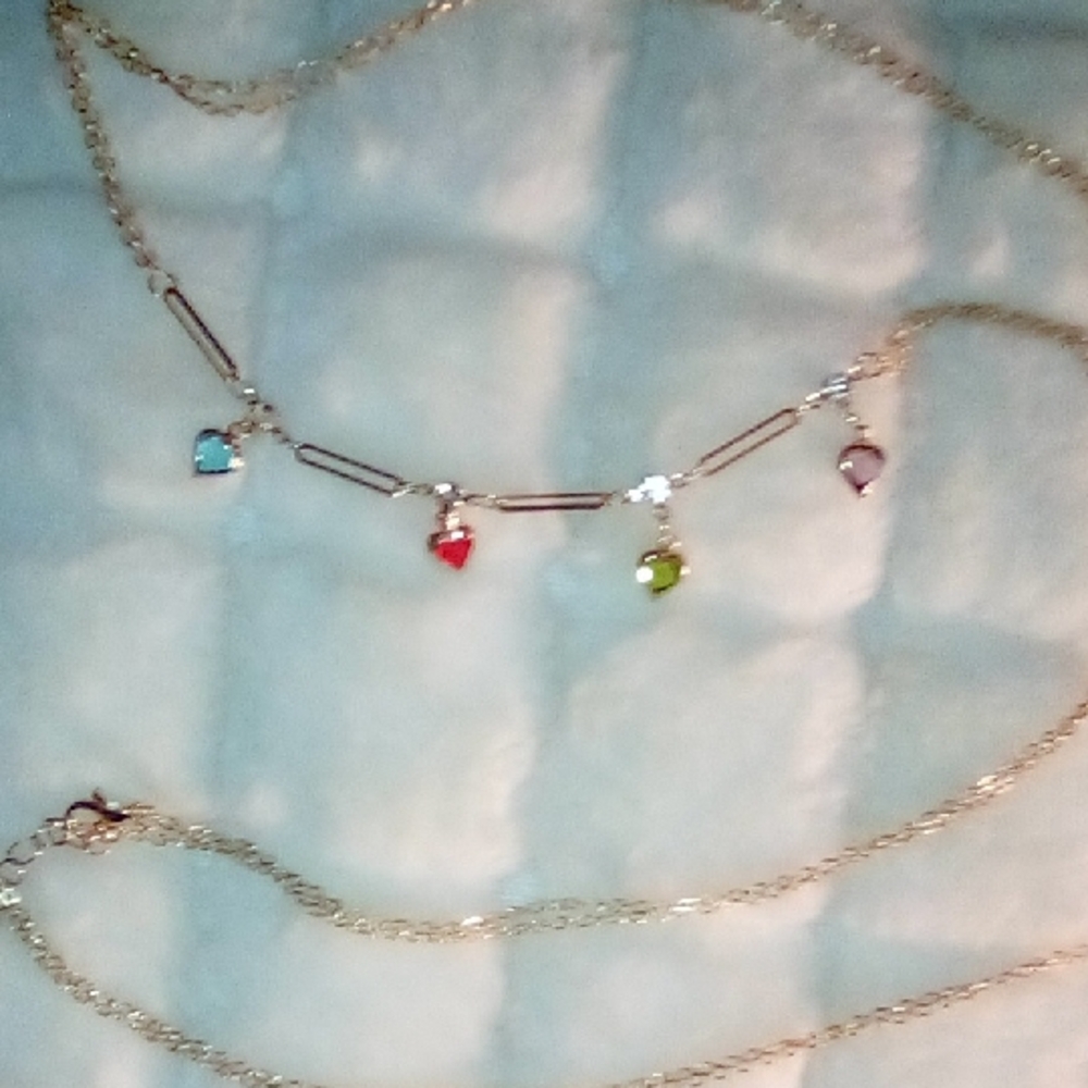 Elegant Multi-Color Heart Body Chain - Picture 2 of 2